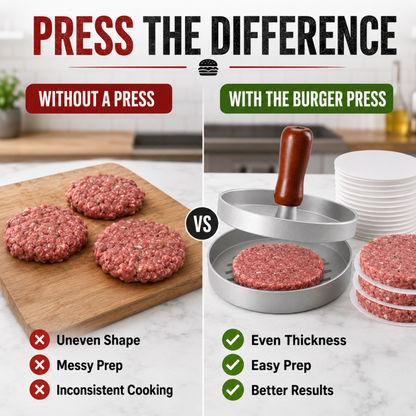 🔥🔥Last Day 40% OFF ✨Burger Press with Wooden Handle
